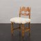 Oak Razor Blade Chair in Natural Sheepskin attributed to Henning Kjaernulf, 1960s 2