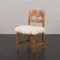 Oak Razor Blade Chair in Natural Sheepskin attributed to Henning Kjaernulf, 1960s, Image 2