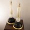 Artisan Table Lamps in Black and White Murano Glass, Italy, 1980s, Set of 2 2