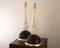 Lámparas de mesa artesanales de cristal de Murano blanco y negro, Italia, años 80. Juego de 2, Imagen 4