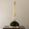 Lámparas de mesa artesanales de cristal de Murano blanco y negro, Italia, años 80. Juego de 2, Imagen 5