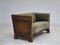 Danish 2 Seater Sofa in Velour & Oak Wood, 1950s 2