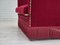 Danish Velour 2 Seater Drop Arm Sofa in Cherry-Red Velour, 1970s 15