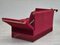 Danish Velour 2 Seater Drop Arm Sofa in Cherry-Red Velour, 1970s 18