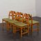 Oak Razor Blade Chairs in Original Upholstery attributed to Henning Kjaernulf for Nyrup, Denmark, 1960s, Set of 6, Image 4