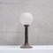 Mid-Century Metal and Opaque Glass Table Lamp, 1950s, Image 4