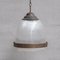 Grande Lampe à Suspension Mid-Century Style Holophane en Deux Parties, 1950s 1