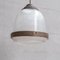 Grande Lampe à Suspension Mid-Century Style Holophane en Deux Parties, 1950s 3