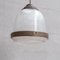 Large Two Part Holophane Style Mid-Century Pendant Light, 1950s 3