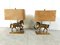 Brass Horse Table Lamps, 1970s, Set of 2 1