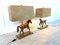 Lampes de Bureau Cheval en Laiton, 1970s, Set de 2 3