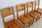 Vintage Dining Room Chairs in Pine, 1970s, Set of 4 2