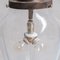 Lámpara colgante grande de vidrio transparente, años 50, Imagen 5