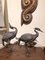 Vintage Silver Heron Sculptures, Early 20th Century, Set of 2 15