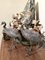 Vintage Silver Heron Sculptures, Early 20th Century, Set of 2 9