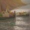 Remo Testa, Pescadores al amanecer, 1950, óleo sobre lienzo, enmarcado, Imagen 9