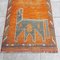 Vintage Oushak Orange Muted Runner Rug, 1960s 3