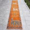 Vintage Oushak Orange Muted Runner Rug, 1960s, Image 1