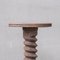 Pedestal francés de roble torneado al estilo de Dudouyt, años 50, Imagen 6