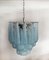 Italian Blue Murano Glass Petals Chandelier, 1990s, Image 5