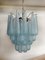 Italian Blue Murano Glass Petals Chandelier, 1990s, Image 1