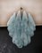 Italian Blue Murano Glass Petals Chandelier, 1990s 3