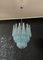 Italian Blue Murano Glass Petals Chandelier, 1990s, Image 2