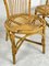 Mid-Century Chairs with Fan-Shaped Backs in Bamboo and Rattan, Italy, 1950s, Set of 3 7