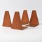 Mid-Century Danish Teak and Metal Bookends, 1960s, Set of 4 2