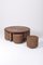 Coffee Table and Stools in Braided Rope and Wood, 1970s, Set of 5, Image 5