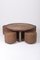 Coffee Table and Stools in Braided Rope and Wood, 1970s, Set of 5 4