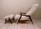 Swedish Siesta Lounge Chair with Footrest in Teak and Sheepskin from Jio Möbler, 1950s, Set of 2, Image 3