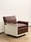 Mid-Century Modern Lounge Chair in Fiber Glass and Leather by Dieter Rams for Vitsoe, Germany, 1960s, Image 1