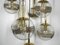 Kaskadenlampe aus Messing mit 7 Glaskugeln, Deutschland, 1960er 7