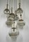 Kaskadenlampe aus Messing mit 7 Glaskugeln, Deutschland, 1960er 6