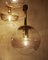 Lampada a cascata in ottone con 7 sfere di vetro, Germania, anni '60, Immagine 17