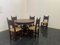 Brutalist Dining Chairs in Sculpted Oak, 1950s, Set of 5, Image 11