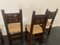 Brutalist Dining Chairs in Sculpted Oak, 1950s, Set of 5 8