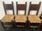 Brutalist Dining Chairs in Sculpted Oak, 1950s, Set of 5 4