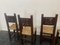 Brutalist Dining Chairs in Sculpted Oak, 1950s, Set of 5, Image 10