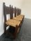 Brutalist Dining Chairs in Sculpted Oak, 1950s, Set of 5 3