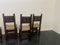 Brutalist Dining Chairs in Sculpted Oak, 1950s, Set of 5 9