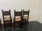 Brutalist Dining Chairs in Sculpted Oak, 1950s, Set of 5, Image 9
