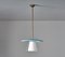 Italian Pendant Light in Brass and Opaline Glass, 1950s, Image 3