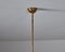 Lámpara colgante italiana de latón y vidrio opalino, años 50, Imagen 6