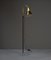 Italian Floor Lamp with Enamelled Metal Shade and Brass Accents, 1950s, Image 1