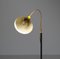 Italian Floor Lamp with Enamelled Metal Shade and Brass Accents, 1950s, Image 9