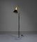 Italian Floor Lamp with Enamelled Metal Shade and Brass Accents, 1950s, Image 3