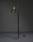 Italian Floor Lamp with Enamelled Metal Shade and Brass Accents, 1950s, Image 7