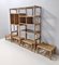 Postmodern Bamboo Bookcase with Smoked Glass Shelves attributed to Vivai Del Sud, Italy, 1970s 6